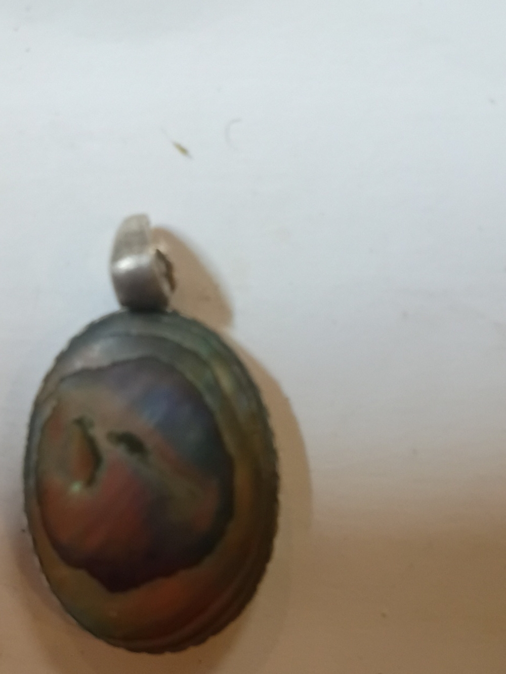 Iridescent Abalone Shell Oval Pendant - Women Jewelry